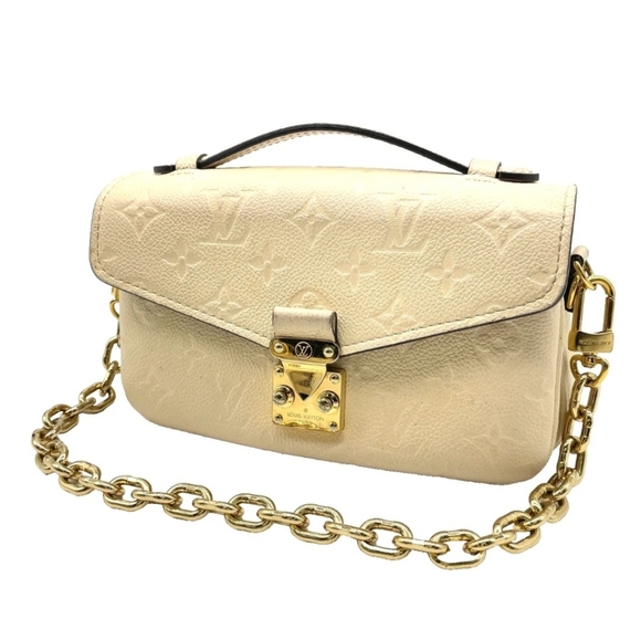 Authentic Louis Vuitton Monogram Empreinte Beige Pochette Metis 2wayBag Bx - Picture 4 of 17